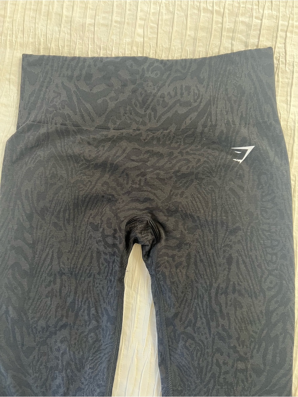 Gymshark Kids Black Seamless Patterned Leggings